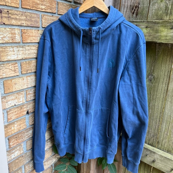 The North Face Men's Zip-Up Hoodie in Blue - Picture 1 of 4